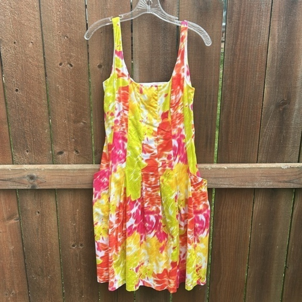 American Living Fit And Flare Colorful Tie Dye Dress Size 8
